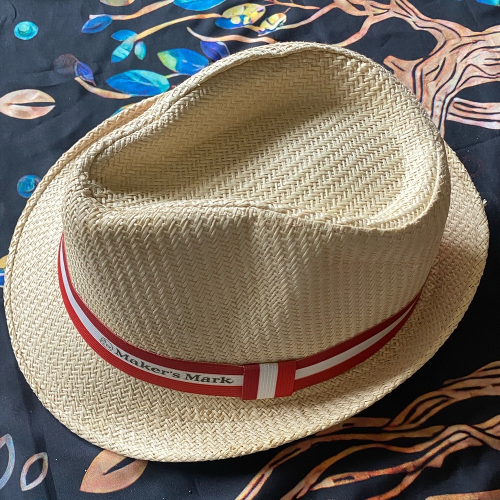 Makers Mark straw hat